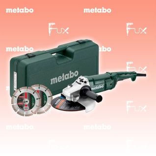 Metabo WE 2200-230 Set + 2 Diamanttrennscheiben Winkelschleifer