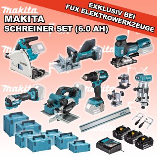 Makita 7-teiliges Schreiner Set 7 (6.0 Ah)