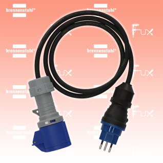 Brennenstuhl Professional Adapterkabel IP44, CEE/3 auf Typ T13 mit FS 10A, 1.5m