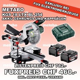 KGS 18 LTX BL 254 Akku Gehrungs- und Kappsägen